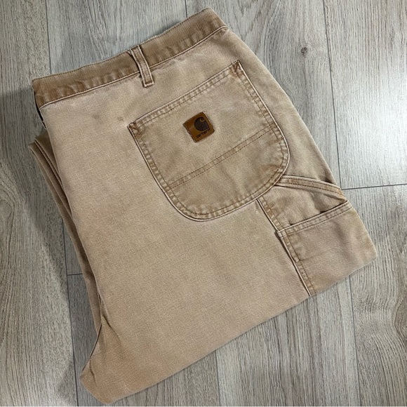 Carhartt Other - Vintage Carhartt Light Tan Carpenter Work Trousers Pants Waist 44